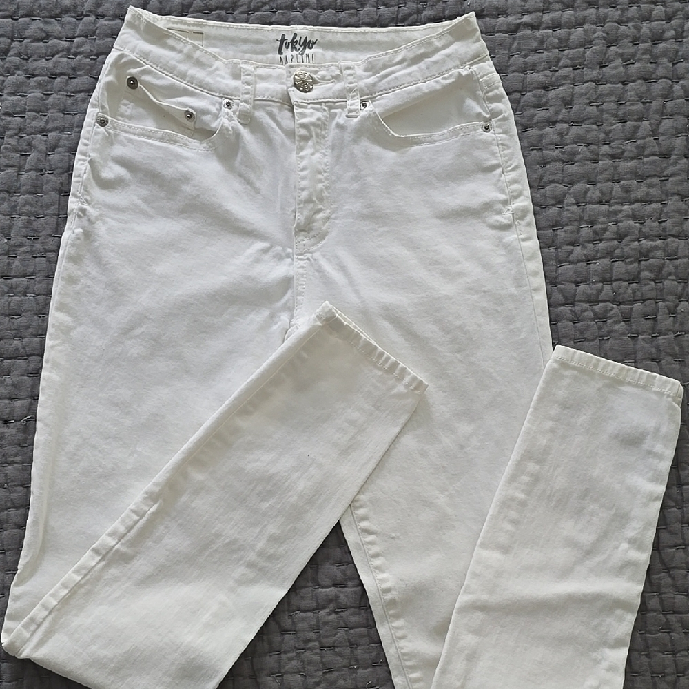 Tokyo Darling White High-Waisted Jeans
